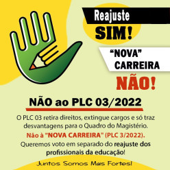 Reajuste "SIM! "NOVA" Carreira NÃO!